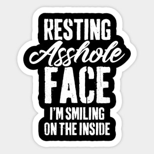 Resting Asshole Face Sticker